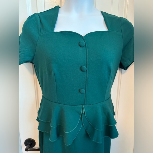 NWT AISIRE Women's 1940s Vintage Square Peplum Bodycon Cocktail Dress, Size XL - Picture 5 of 13